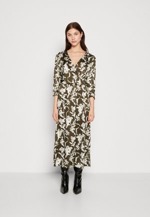 VILA VIJILIA SIRI 3/4 FAKE WRAP MIDI DRESS - Cocktail φόρεμα / Φόρεμα για πάρτι - forest night