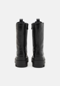 Calvin Klein Jeans FLATFORM LACE UP BOOT - Snørestøvler - triple black