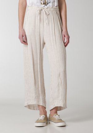 Deha PINSTRIPED SLOUCHY - Kalhoty - crema