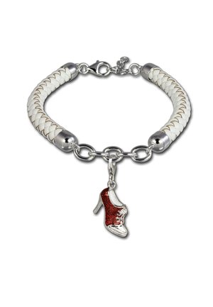 SET - Pendentif - silberfarben weiß rot