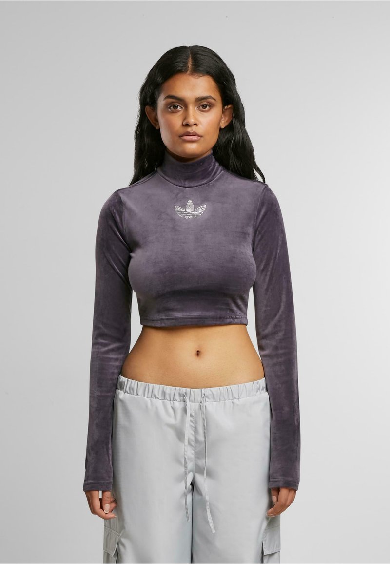 adidas Originals BLING CROP - Pitkähihainen paita - aurora black