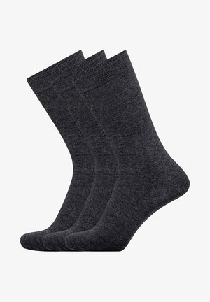 Dovre 3 PACK - Socks - dark grey melange