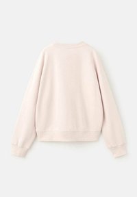 Felpa rosa chiaro con un design squadrato, collo a giro manica a costine e polsini. Tessuto morbido, maniche lunghe e orlo che arriva in vita.