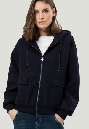 MIT KAPUZE - Sweat à capuche zippé - blue black