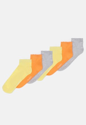 PLAIN 6 PACK - Čarape - yellow/grey/orange