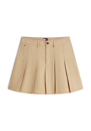 Tommy Jeans, PLEATED MINI SKIRT - Φούστα σε γραμμή Α - gentle gold
