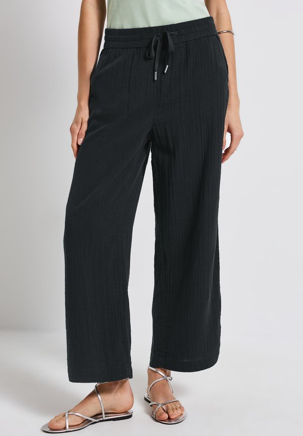 WIDE - Stoffhose - schwarz