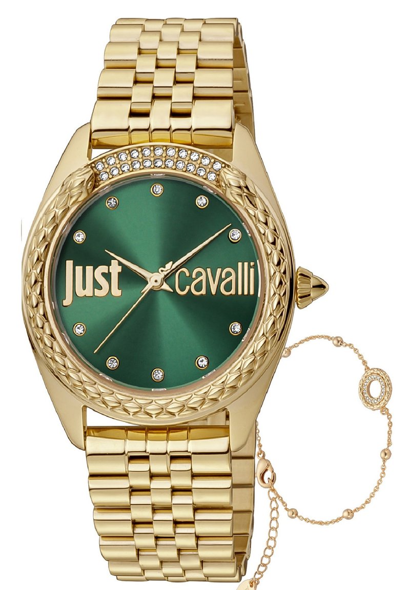 Just Cavalli PRESTIGE BOX SET - Laikrodis - gold coloured green