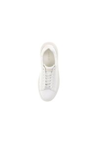 Baskets en cuir blanc avec bout rond, devant à lacets et marque discrète sur le côté. Caractéristiques : texture lisse et semelle rembourrée.