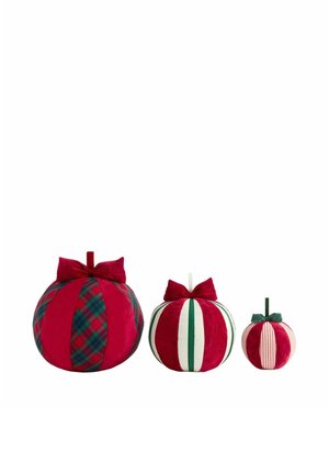Next, TARTAN PLUSH BAUBLE CHRISTMAS ORNAMENT UNISEX - Decoration - red stripe