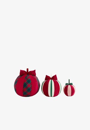 Next, TARTAN PLUSH BAUBLE CHRISTMAS ORNAMENT UNISEX - Decoration - red stripe