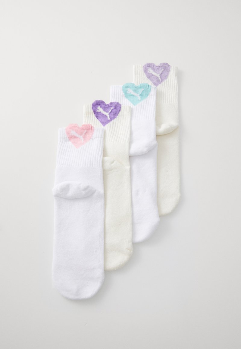 Puma WOMEN HEART LOGO SHORT CREW 4 PACK  - Nogavice - multicolor