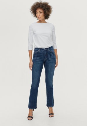 Langærmet T-shirt - white