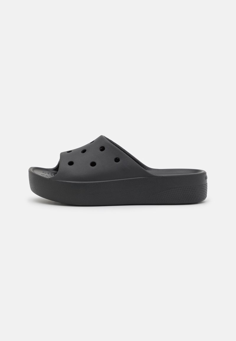 Crocs CLASSIC PLATFORM SLIDE - Pantolette flach - black/schwarz ...
