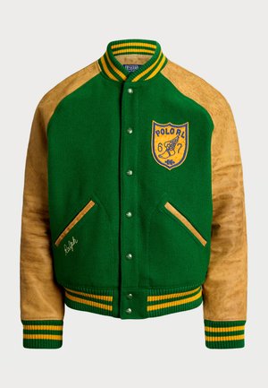 Polo Ralph Lauren VINTAGE-INSPIRED LETTERMAN JACKET - Bomberjacke - fuji green