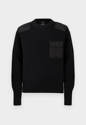 MILITARY CREW NECK UNISEX - Trui - black
