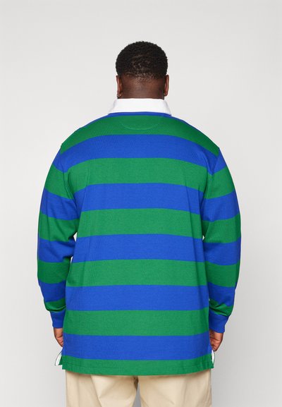 Polo Ralph Lauren Big & Tall THE ICONIC RUGBY SHIRT - Polo shirt - athletic green/classic azure