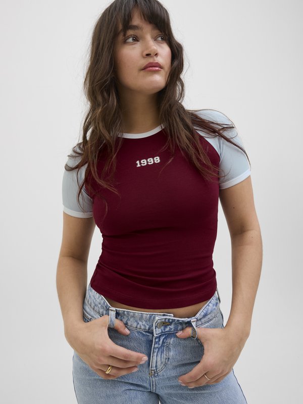 JXGIGI CONTRAST TEE - Print T-shirt3