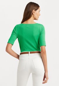 Lauren Ralph Lauren STRETCH COTTON BOATNECK TEE - Jednoduché tričko - green topaz