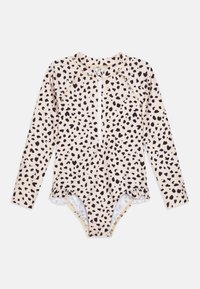 Lindex SWIMSUIT UV LEO LONG SLEEVE - Baddräkt - light beige