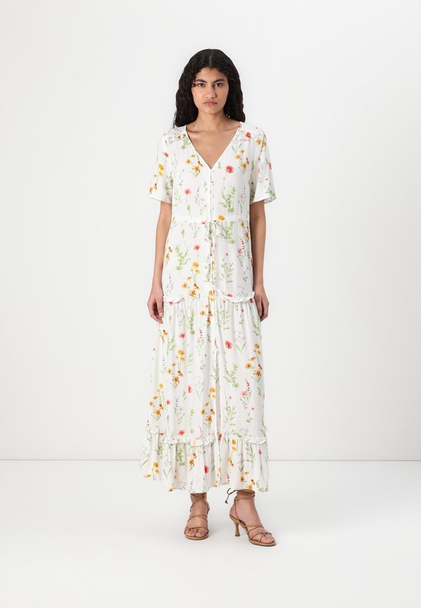 OBJLORENA LONG DRESS - Maxi dress - cloud dancer