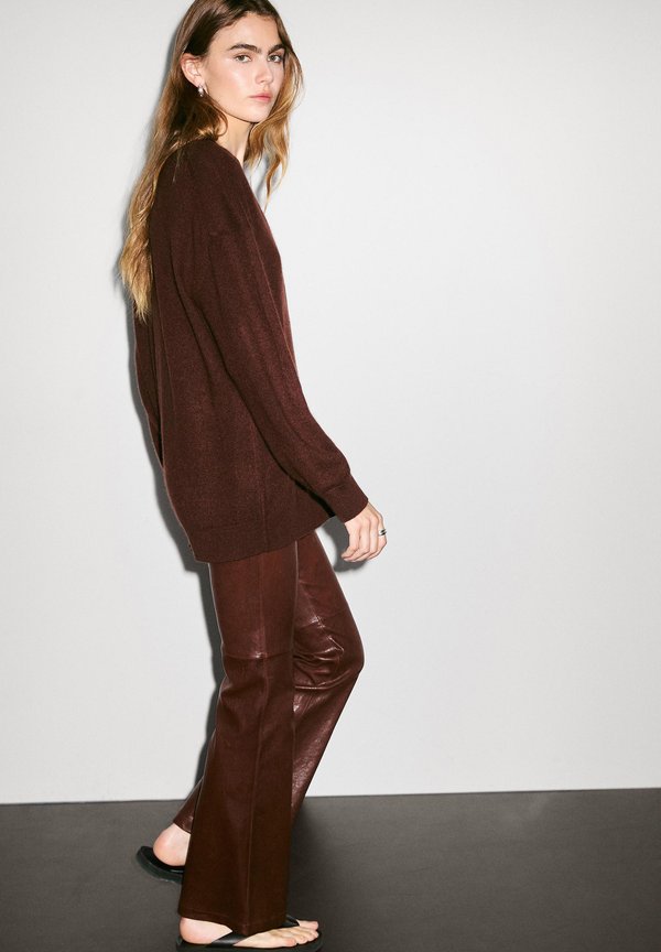 V-NECK - Cardigan - bordeaux2