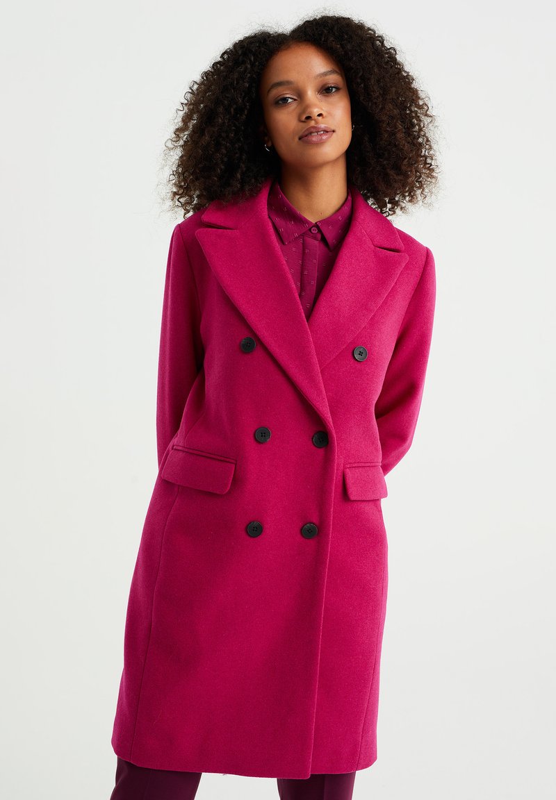 WE Fashion Klasyczny płaszcz/jasnoróżowy melanż Zalando.pl