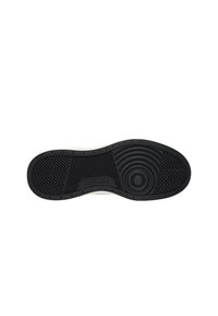 Sola in gomma nera con motivo testurizzato; presenta design circolari e a zigzag; logo "SKECHERS" impresso sul lato.