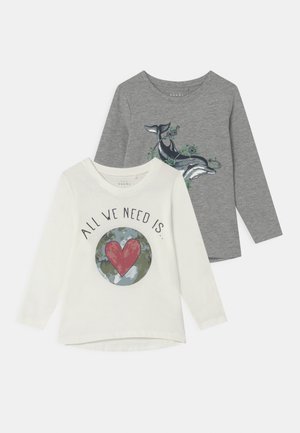 NMFVIOLET LOOSE 2 PACK - Maglietta a manica lunga - snow white