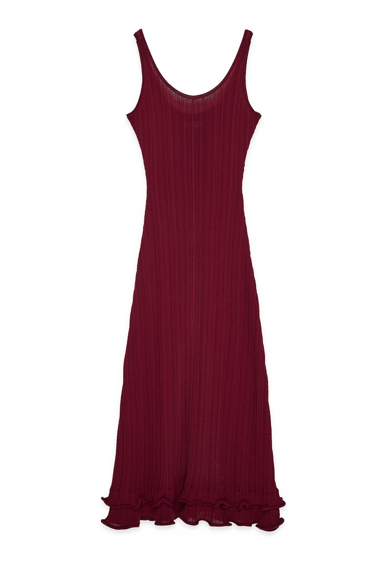 NA-KD FRILL Maxi-jurk bordeaux/bordeauxrood