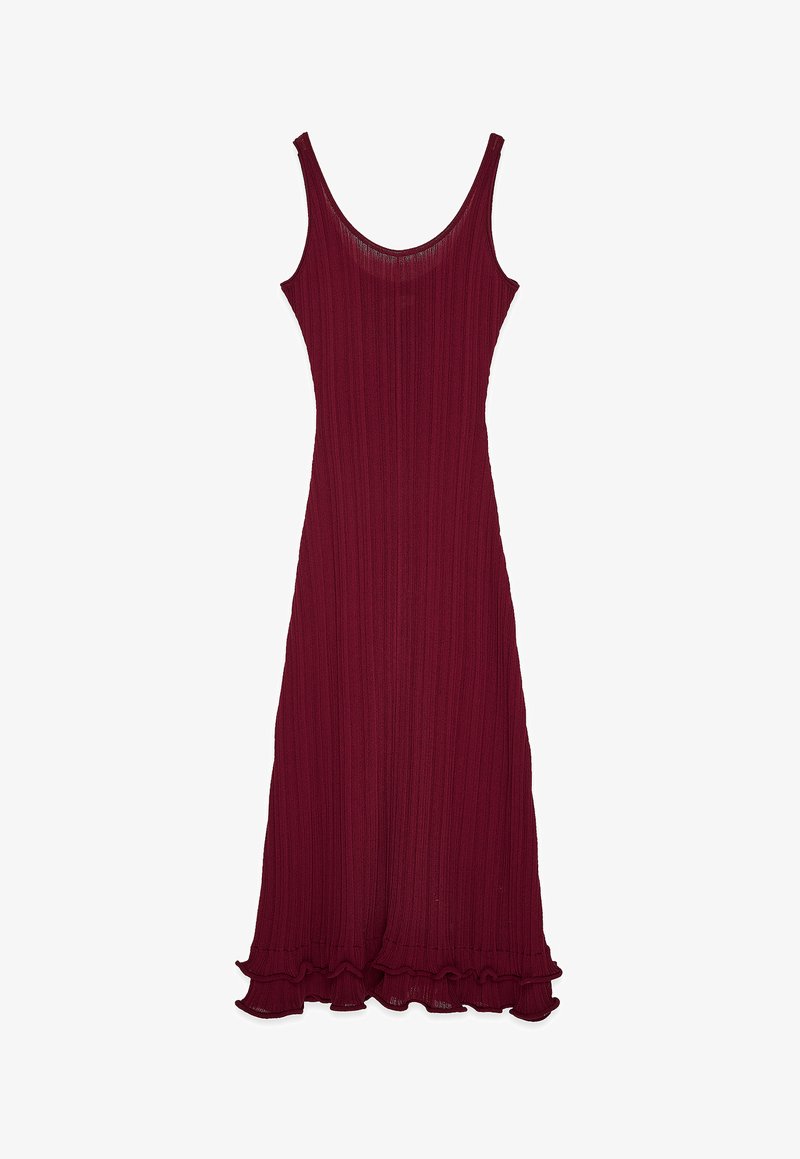 NA-KD FRILL Maxi-jurk bordeaux/bordeauxrood