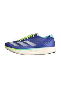 ADIZERO TAKUMI SEN 10 - Road running shoes - blue metalic/lucid lemon