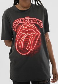 Paradiso Clothing ROLLING STONES NEON LIGHT - Print T-shirt - grey