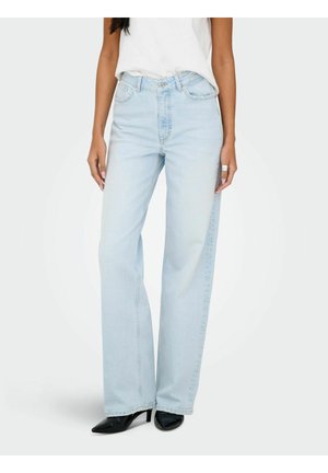 WIDE  NOOS - Flared jeans - light blue bleached denim
