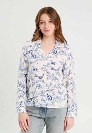 LANGERÄRMELIGES - Button-down blouse - blanc