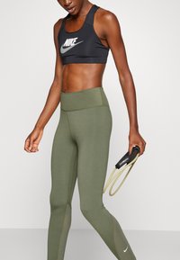 Nike Performance ONE - Leggings - medium olive/white