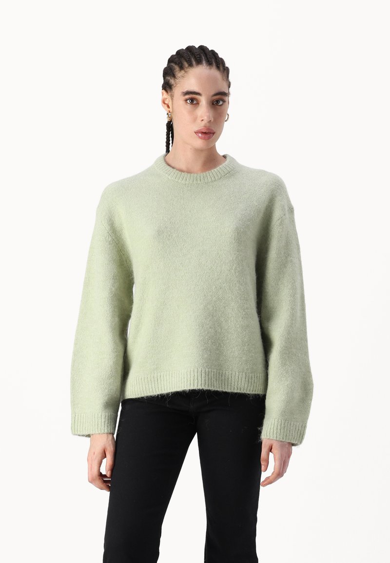 Gina Tricot CREW NECK - Pulóver - desert sage