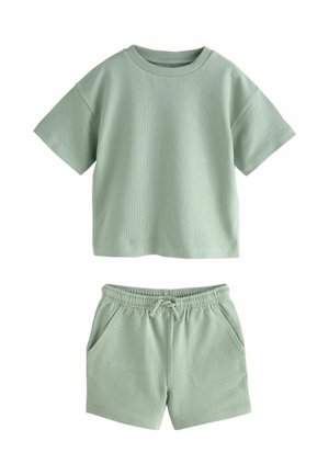 Next TEXTURED SHORT SLEEVE SET - Short - sage green