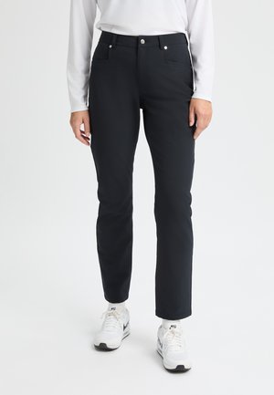 CHIE BRUSHED - Stoffhose - black