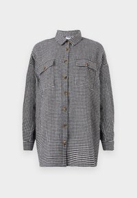 NMFLANNY LONG SHACKET - Καλοκαιρινό μπουφάν - bright white/black