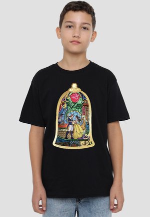 Disney, BEAUTY AND THE BEAST STAINED GLASS - T-Shirt print - black