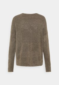 Vero Moda VMCREWLEFILE VNECK  - Camisola - bungee melange