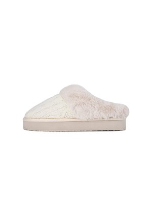 Loungeable CABLE KNIT CHUNKY MULE - Pantuflas - cream