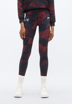 UFC ZENITH FIGHT WEEK WOMEN S LEGGINGS - Tamprės - navy blue/burgundy/silver-coloured