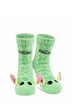 STAR WARS THE MANDALORIAN HÜTTEN BABY YODA GROGU HAUS MIT OHREN UND FUTTER KUSCHEL - Socks - grün