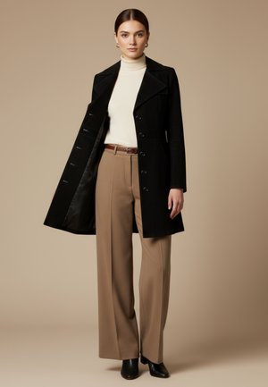 LUCY - Kurzmantel - schwarz velour