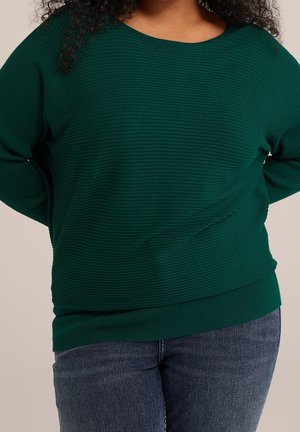 Striktrøje - dark green