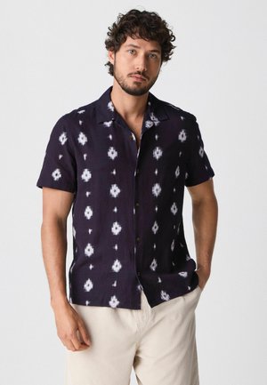 REGULAR FIT - PRINTED SHORT SLEEVE - Marškiniai - indigo blue