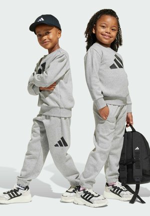adidas Performance ESSENTIALS KIDS - Tracksuit - medium grey heather   black
