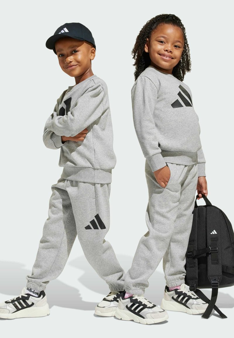 adidas Performance ESSENTIALS KIDS - Gornji dio trenirke - medium grey heather   black